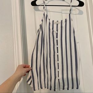 Striped Button Tank